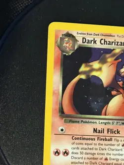 Dark Charizard 4/82 Holo Rare Team Rocket Pokemon Card WOTC Unlimited Holo Swirl - Image 4