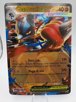 Pokemon Mega Lucario Ex Collection Figure + Promo Card + Jumbo Card - Image 2