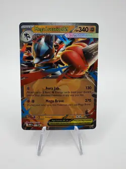Pokemon Mega Lucario Ex Collection Figure + Promo Card + Jumbo Card - Image 3