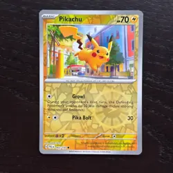 Pikachu 062/193 Pokemon Paldea Evolved SV02 Reverse Holo Common Card NM - Image 1