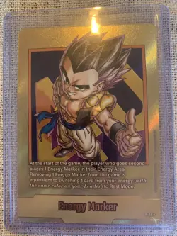 *SMALL CREASE* Gotenks E-88 Gold Energy Marker Manga Booster Dragon Ball Card - Image 1