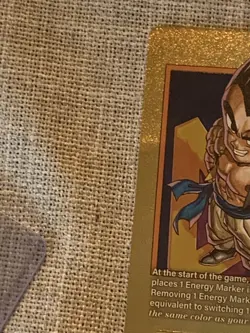 *SMALL CREASE* Gotenks E-88 Gold Energy Marker Manga Booster Dragon Ball Card - Image 3