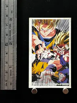 Son Goku Gohan Vegeta Piccolo Dragon Ball Kaku Menko Card Very Rare Japan - Image 2
