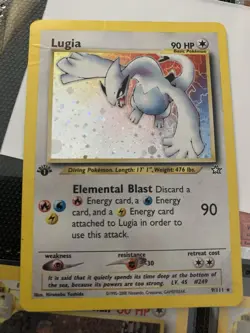 Lugia 1st Edition Neo Genesis Holo Rare Card 9/111 HP/DMG - Image 2