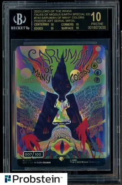 2023 LOTR Tales/Mdl Earth #743 Saruman of Many Colors Serial BGS 10 BLACK LABEL - Image 1