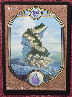 Island Unglued LP Magic Gathering MtG Basic Land U 85/94 Full Art Daren Bader - Image 1