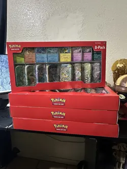 Sealed Pokemon Scarlet & Violet Prismatic Evolutions Mini Tin 8-Pack Costco drop - Image 1