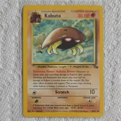 Wizards of the Coast Kabuto Fossil Common Pokemon TCG 30 HP 50/62 Regular - Image 1