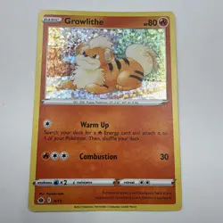 Growlithe 4/15 Confetti Holo 2022 McDonalds Match Battle Pokemon TCG NM - Image 1