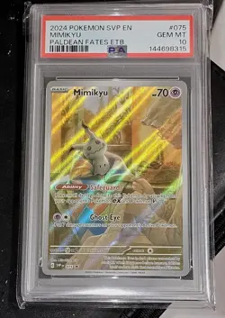 NEW CERT PSA 10 Mimikyu Paldean Fates ETB Black Star Promo SVP EN 075 Pokemon - Image 2