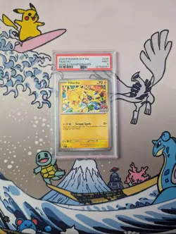2025 POKEMON SVP EN-SV BLACK STAR PROMO WORLD CHAMPIONSHIPS #225 PIKACHU PSA 9 - Image 1