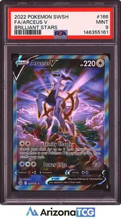 Pokemon 2022 Arceus V 166/172 Full Art Ultra Rare Brilliant Stars PSA 9 - Image 1