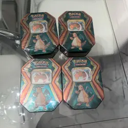 Dragonite . Pokemon 4 Lot SEALED Tin Boxes 820650102851 - Image 1