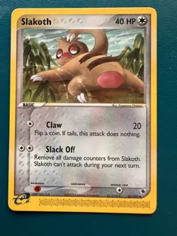 Ruby and Sapphire Slakoth - Common/Uncommon Pokemon Card - NM - Image 1