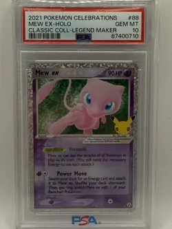 2021 POKEMON CELEBRATIONS MEW EX 88/92 PSA 10 GEM MINT - Image 1