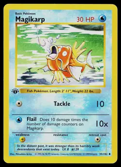 Pokemon Card - Magikarp 1st Edition Base Set Shadowless 35/102 - Image 1