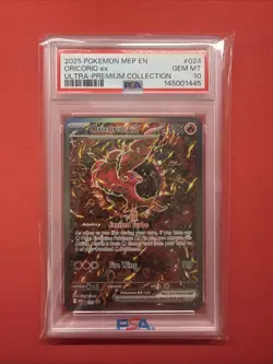 2025 POKEMON MEP EN-ME BLACK STAR PROMO #024 ORICORIO EX PSA 10 - Image 1
