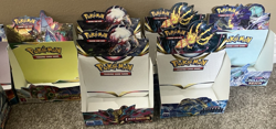 11x EMPTY Assorted Pokemon TCG Sword & Shield Booster Boxes w/ EVOLVING SKIES !! - Image 3