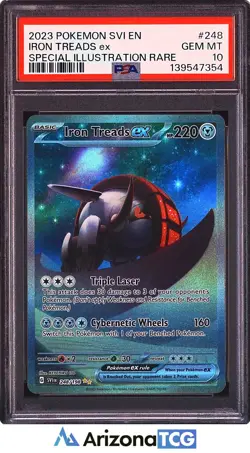 Pokemon 2023 Iron Treads ex 248/198 Full Art SIR Scarlet & Violet GEM MT PSA 10 - Image 1