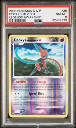 Deoxys Speed Reverse Holo #26 Pokemon Legends Awakened PSA 8 - Image 1