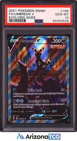Pokemon 2021 Umbreon V 189/203 Alt Art Evolving Skies GEM MINT PSA 10 - Image 1