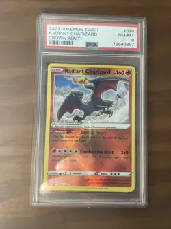 2023 Pokemon SWSH Crown Zenith Radiant Charizard #020/159 PSA8 - Image 1