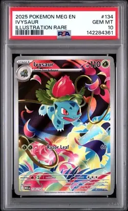 IVYSAUR #134 PSA 10 2025 POKEMON MEG EN-MEGA EVOLUTION ILLUSTRATION RARE - Image 1