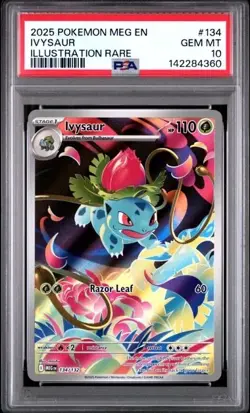 IVYSAUR #134 PSA 10 2025 POKEMON MEG EN-MEGA EVOLUTION ILLUSTRATION RARE - Image 3