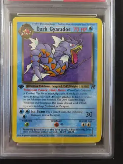 2000 Pokemon Rocket 1ST EDITION #25 Dark Gyarados in a NM/MT PSA 8 - Image 3