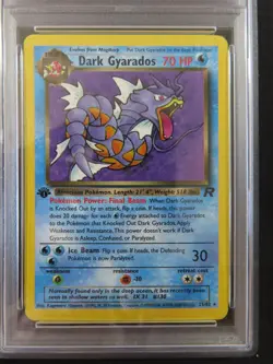 2000 Pokemon Rocket 1ST EDITION #25 Dark Gyarados in a NM/MT PSA 8 - Image 4