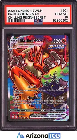 Pokemon 2021 Blaziken VMAX 201/198 Alt Art SR Chilling Reign GEM MINT PSA 10 - Image 1