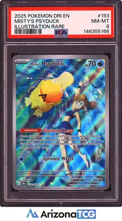 Pokemon 2025 Misty's Psyduck 193/182 Full Art IR Destined Rivals PSA 8 - Image 1