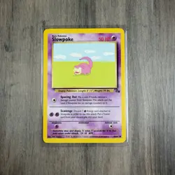 Slowpoke 55/62 Pokemon TCG Fossil Unlimited Regular Common LP - Image 1