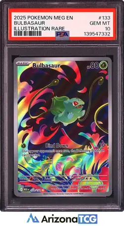 Pokemon 2025 Bulbasaur 133/132 Illustration Rare Mega Evolution GEM MINT PSA 10 - Image 1