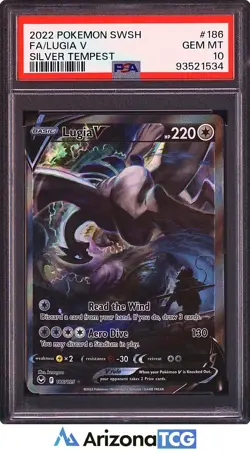 Pokemon 2022 Lugia V 186/195 Alt Art Silver Tempest GEM MINT PSA 10 - Image 1