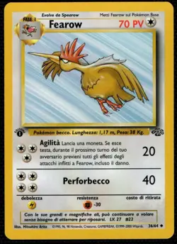 Pokemon TCG Fearow Jungle 36/64 1st Edition Uncommon ITALIAN NM - Image 1
