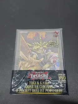 YUGIOH KONAMI OFFICIAL YUGI AND KAIBA QUARTER CENTURY 9-POCKET DUELIST PORTFOLIO - Image 1