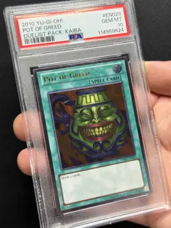 PSA 10 Yugioh Pot of Greed #DPKB-EN029 Duelist Pack Kaiba Ultimate Rare - Image 4