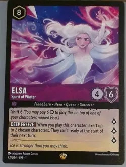 Disney Lorcana The First Chapter EN1-Elsa Spirit of Winter 42/204 Regular - Image 1