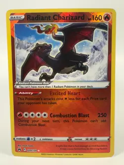 Radiant Charizard 020/159 Crown Zenith Holo Pokemon Card - Image 1