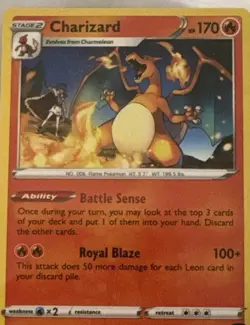 Charizard Stage 2 HP 170 Rare Promo Pokemon Card 001/015 Royal Blaze 2024 - Image 1