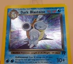 Dark Blastoise Holo Rare Team Rocket 3/82 Pokemon Card - WOTC 1999 SWIRL - Image 2