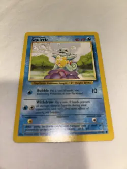 Squirtle 63/102 Base Set Regular Pokemon Card Pristine D9 - Image 4