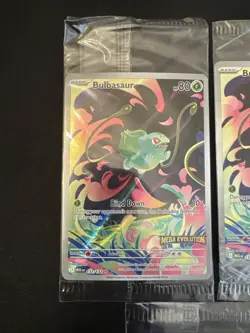 3 Pokemon Mega Evolution- Bulbasaur - Sealed Stamped Promo Holo Card 133/132 - Image 2