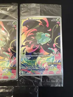 3 Pokemon Mega Evolution- Bulbasaur - Sealed Stamped Promo Holo Card 133/132 - Image 3