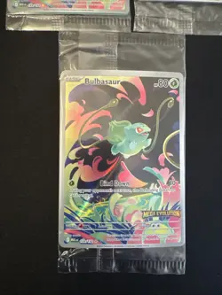 3 Pokemon Mega Evolution- Bulbasaur - Sealed Stamped Promo Holo Card 133/132 - Image 4