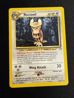 Noctowl 42/111 Uncommon Neo Genesis Unlimited Pokemon TCG Card WOTC LP - Image 1