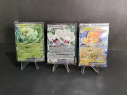 Sprigatito Ex SVP 087| Pawmot Ex 073/197| Maushold Ex 155/182 Promo Cards Sealed - Image 1