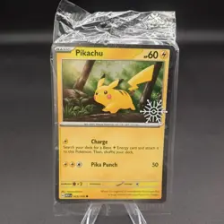 Pokemon TCG Snowflake Stamped Pikachu Holiday Calendar 025/165 Promo Card - Image 1