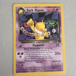 Pokemon Dark Hypno TCG Card 26/82 Non-Holo Rare Unlimited NM Near Mint Vintage - Image 1
